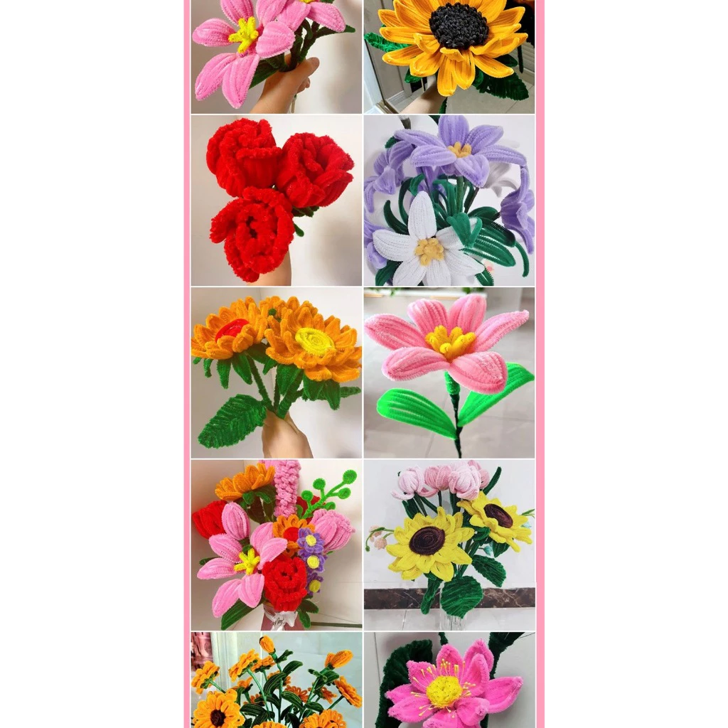 ลวดกำมะหยี่ DIY 100 ชิ้น 30 ซม. ชุดทำงานประดิษฐ์ thumbnail 7