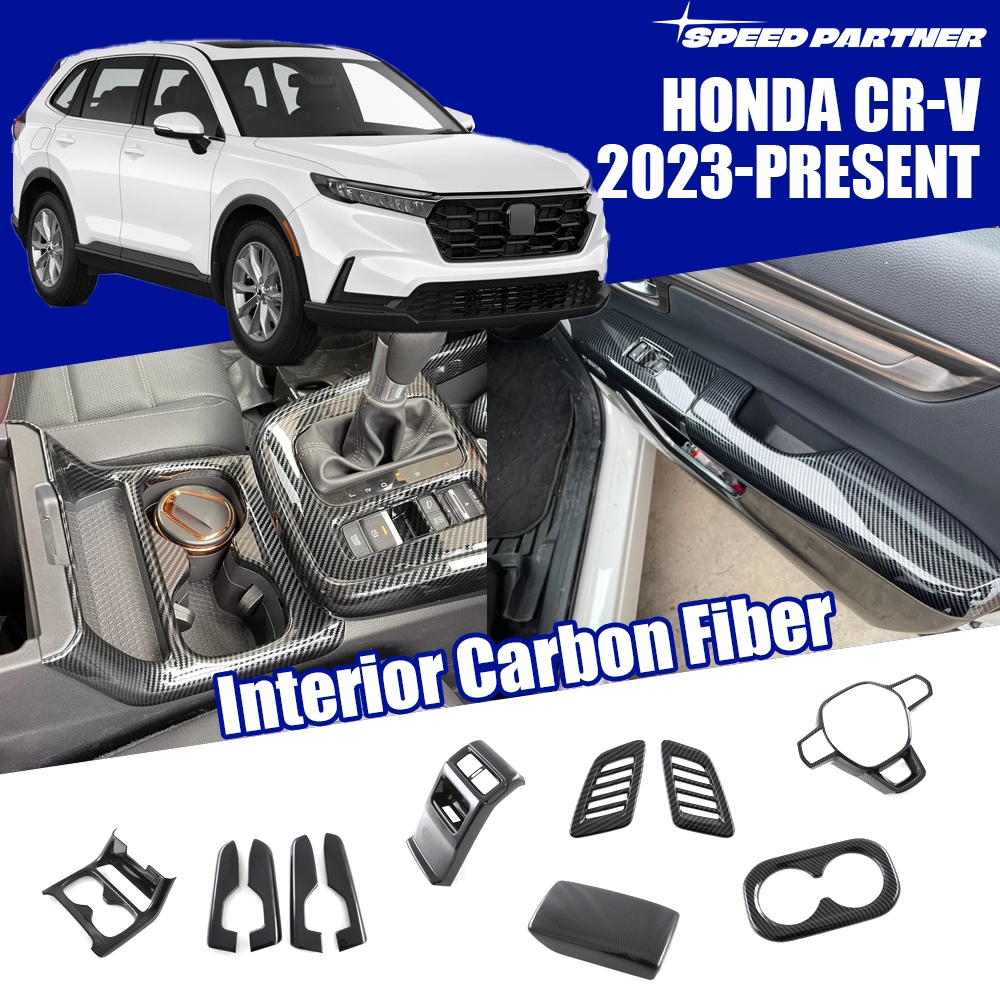 อุปกรณ์ตกแต่งภายใน Honda CR-V, สวิตซ์กระจกเกียร์, ช่องแอร์, ภายในตกแต่งลายคาร์บอน CRV 2023 2024