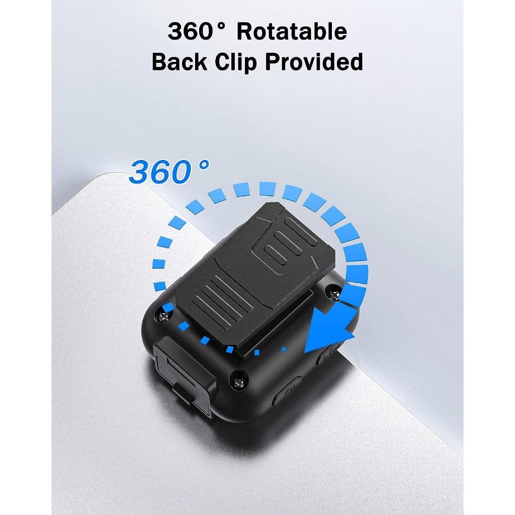 กล้องสวมใส่ร่างกาย BOBLOV, กล้องร่างกาย 1080P, ขยายหน่วยความจํา, แบตเตอรี่ 950mAh สําหรับการบันทึก 5 ชั่วโมง, รองรับแสตมป์ Time&Date, สําหรับหัวติดตั้งพร้อมสายรัดและคลิปสั้น