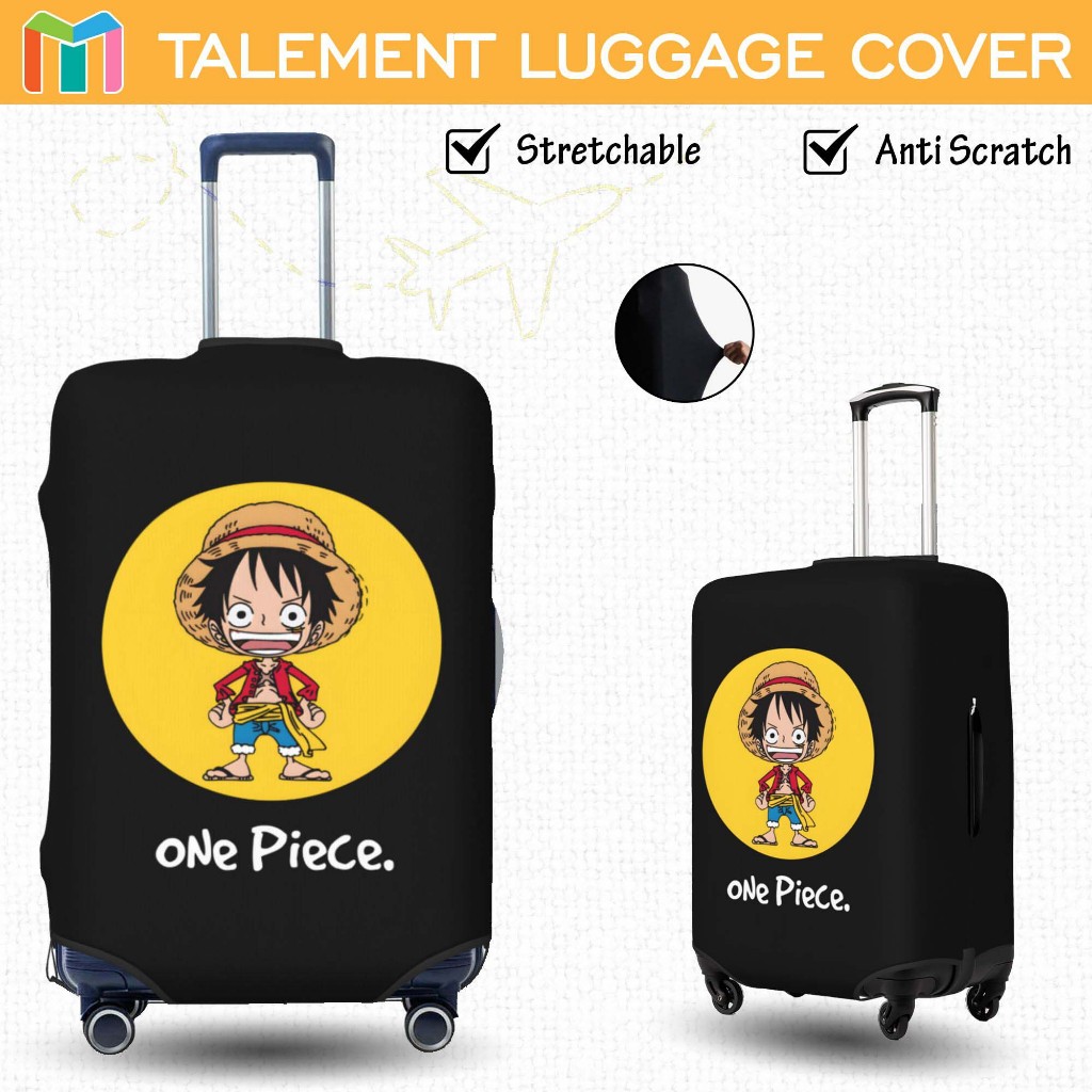 ผ้าคลุมกระเป๋าเดินทาง ลายการ์ตูนอนิเมะ One Piece Luggage Cover ยืดหยุ่น ป้องกันรอยขีดข่วน 18 20 22 24 26 28 30 32 นิ้ว