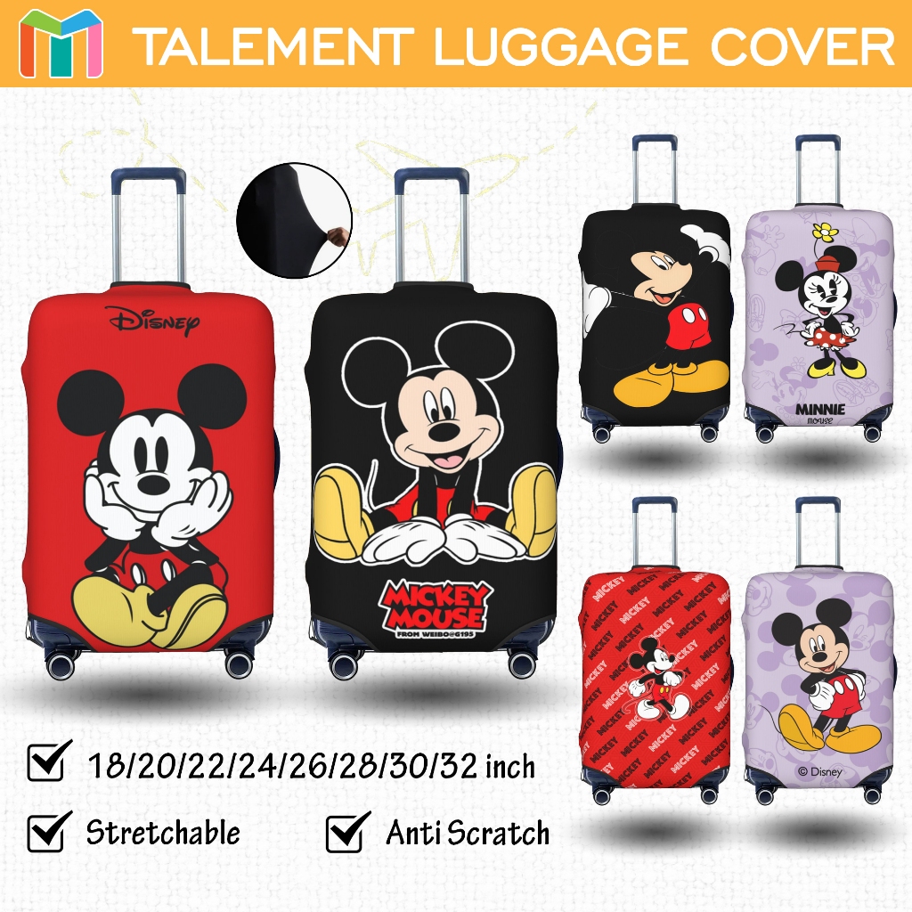 ผ้าคลุมกระเป๋าเดินทาง ลายการ์ตูนดิสนีย์ ยืดหยุ่น ป้องกันรอยขีดข่วน Luggage Cover 18 20 22 24 26 28 30 32 นิ้ว