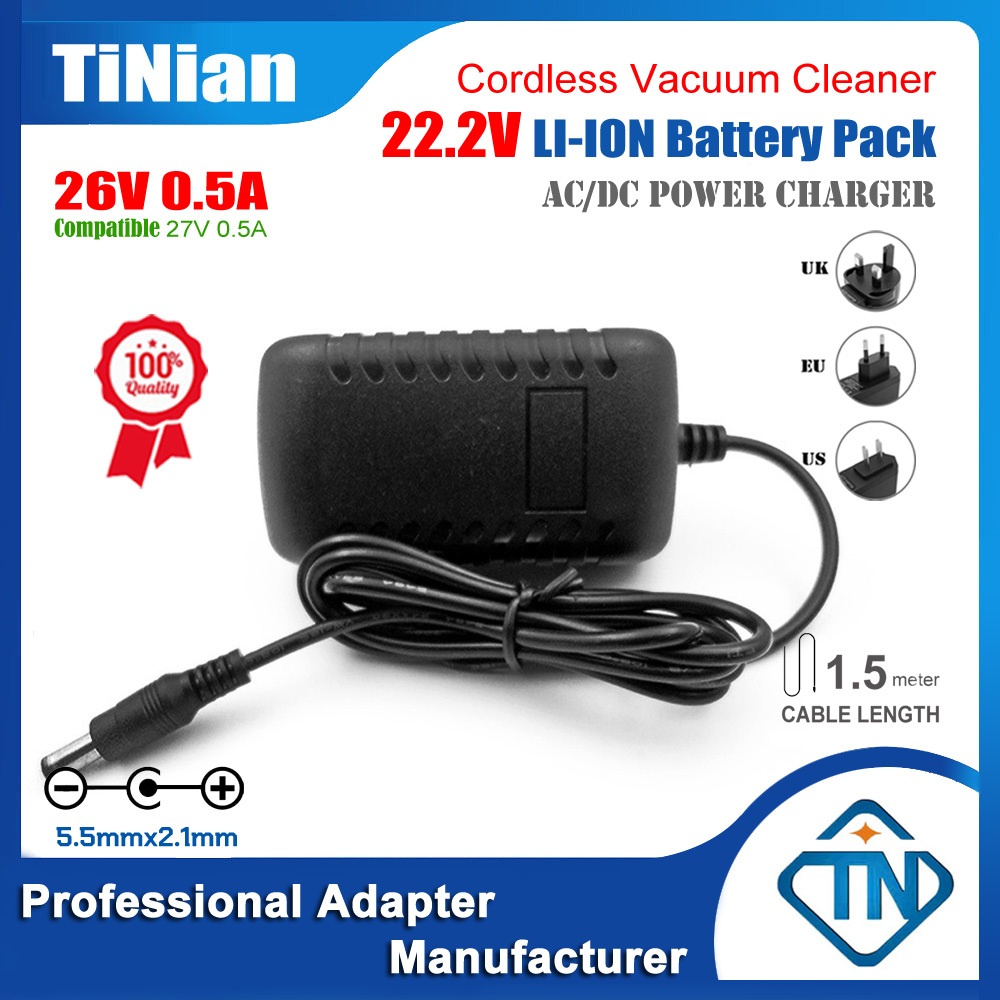 26V 0.5A 500mA เครื่องชาร์จอะแดปเตอร์ AC / DC 27V สำหรับ Minihelper Trojan P8 SGP8 SGP18 Pro + Plus 
