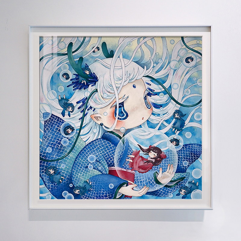 ภาพวาดศิลปะ ขนาดใหญ่ สไตล์ญี่ปุ่น โมเดิร์น สําหรับแขวนตกแต่งผนังบ้าน ห้องนั่งเล่น Ryoko Kaneta Ryoko Kaneta Ryoko Kaneta [ขนาดติดตั้งด้วยมือ; 60✖️60 ซม.]