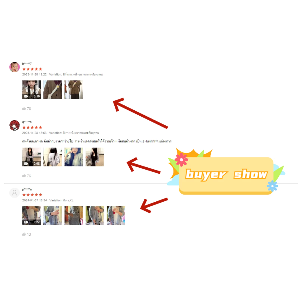 คาร์ดิแกนคอวี ทรงหลวม สไตล์เกาหลี ฤดูใบไม้ร่วง thumbnail 5