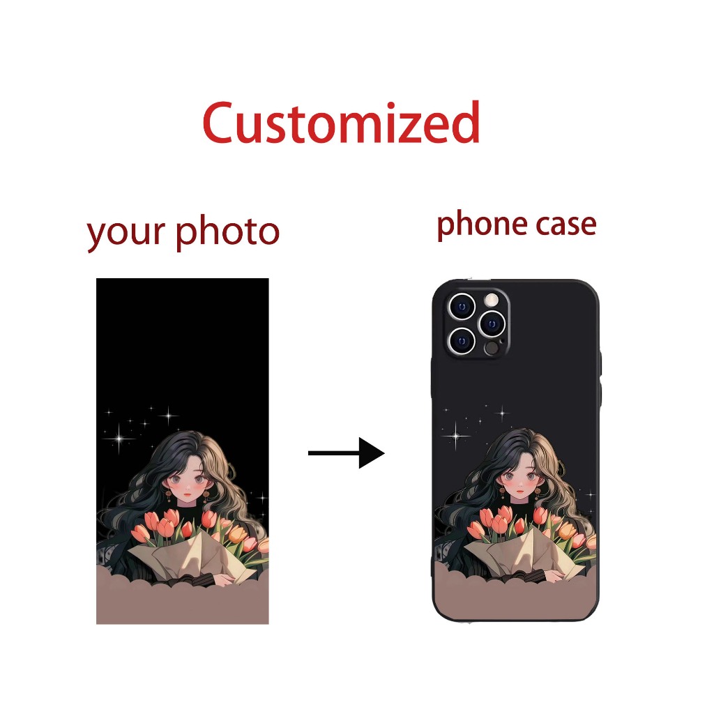 เคส IPhone โทรศัพท์มือถือ TPU แบบนิ่ม DIY สําหรับ