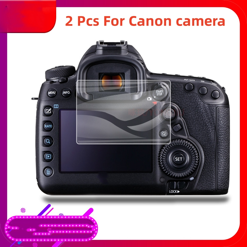 ฟิล์มกระจกนิรภัยกันรอยหน้าจอกล้อง LCD สําหรับ Canon EOS 200D 600D 750D 760D 1200D 1300D 1500D 3000D 4000D 2 ชิ้น