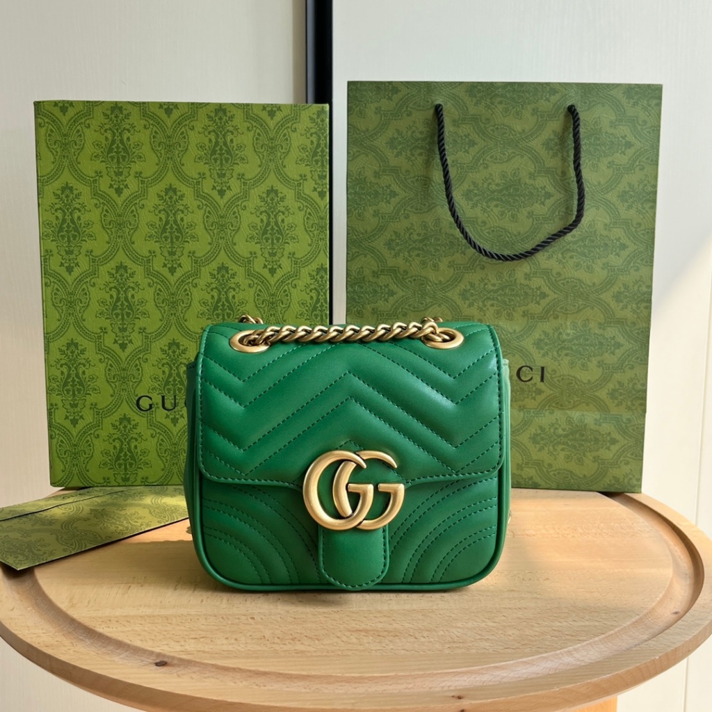 Gg Gucci Classic Love Series กระเป๋า 739682 สีเขียว