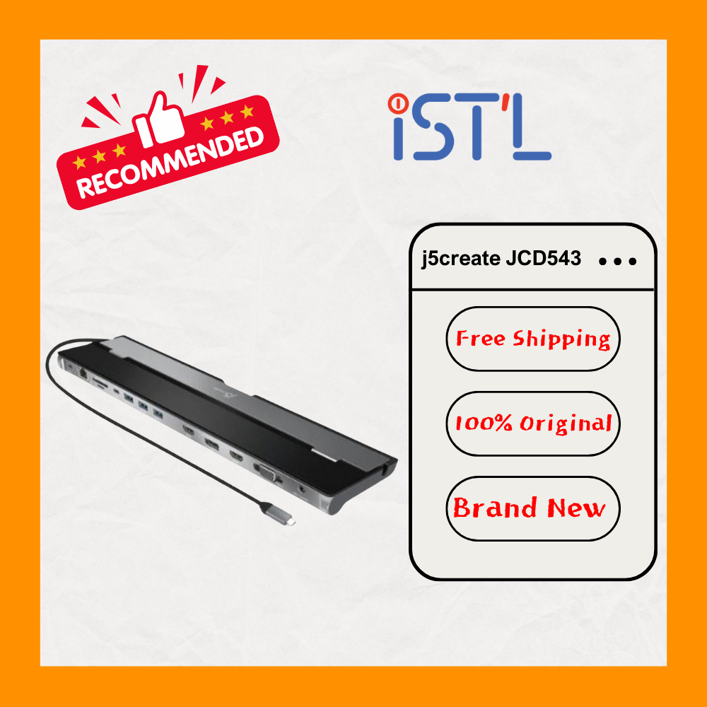 j5create JCD543 USB-C™ Triple Display Docking Station