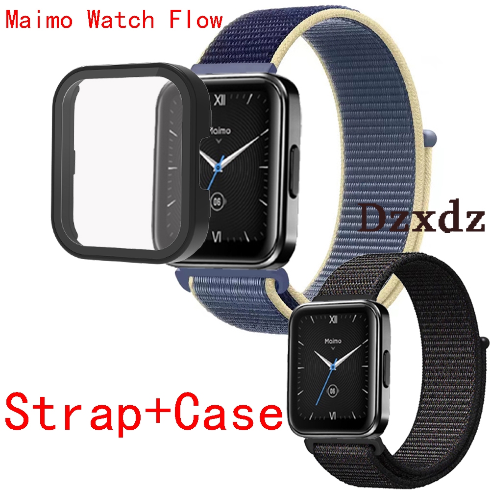 สายนาฬิกาข้อมือไนล่อน สําหรับ เคส Maimo Flow Smart Watch strap Sports wristband Maimo Flow Smart Watch case ตัวป้องกันหน้าจอ