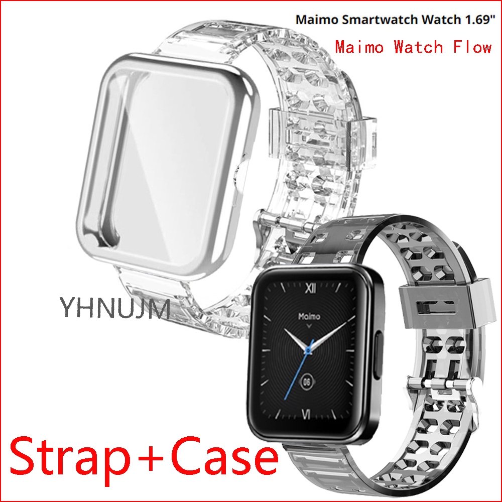 เคส Maimo Flow สายนาฬิกาข้อมือสมาร์ทวอทช์ สายนาฬิกาข้อมือ แบบใส สายเปลี่ยน สําหรับ Maimo Watch R Watchband พร้อมตัวป้องกันหน้าจอนาฬิกา