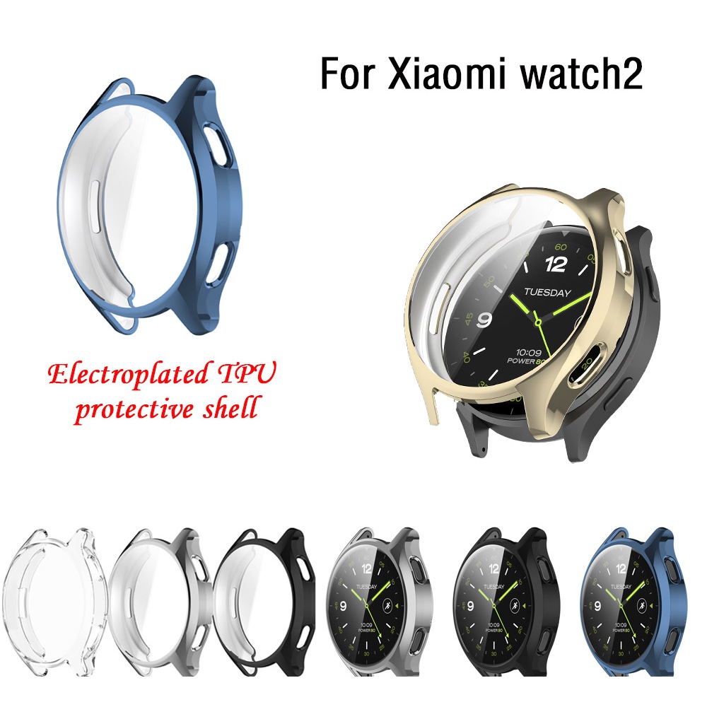 สายนาฬิกาข้อมือสมาร์ทวอทช์ TPU ชุบซิลิโคน กันชน สําหรับ Xiaomi Watch 2 Xiaomi Watch 2