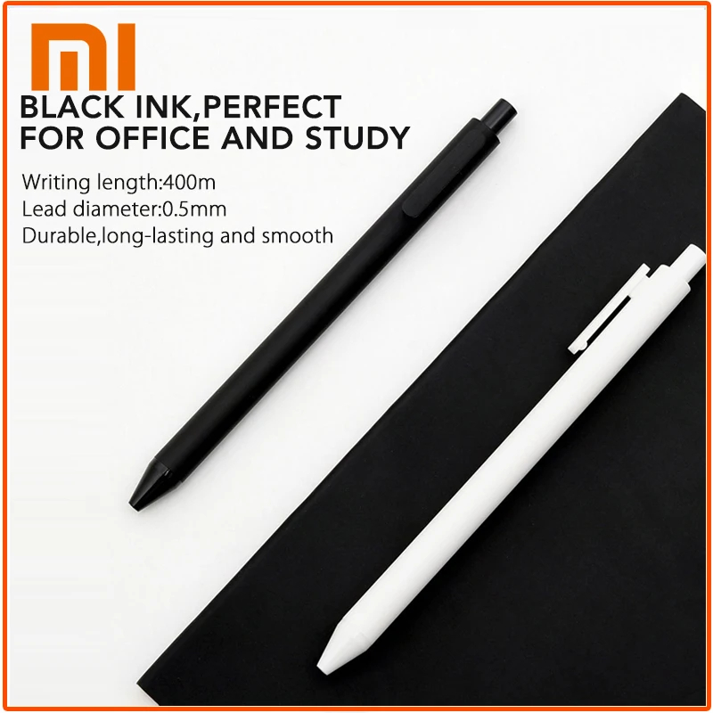 Xiaomi KACO ปากกาลูกลื่น สวิตเซอร์แลนด์ หมึกสีดํา สไตล์ญี่ปุ่น 10 ชิ้น/แพ็ค