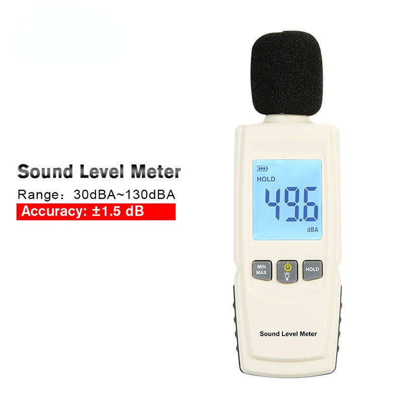 Lcd Digital Sound Level Meter Noise Volume Measuring Instrument Decibel Monitoring Tester 30-130dB