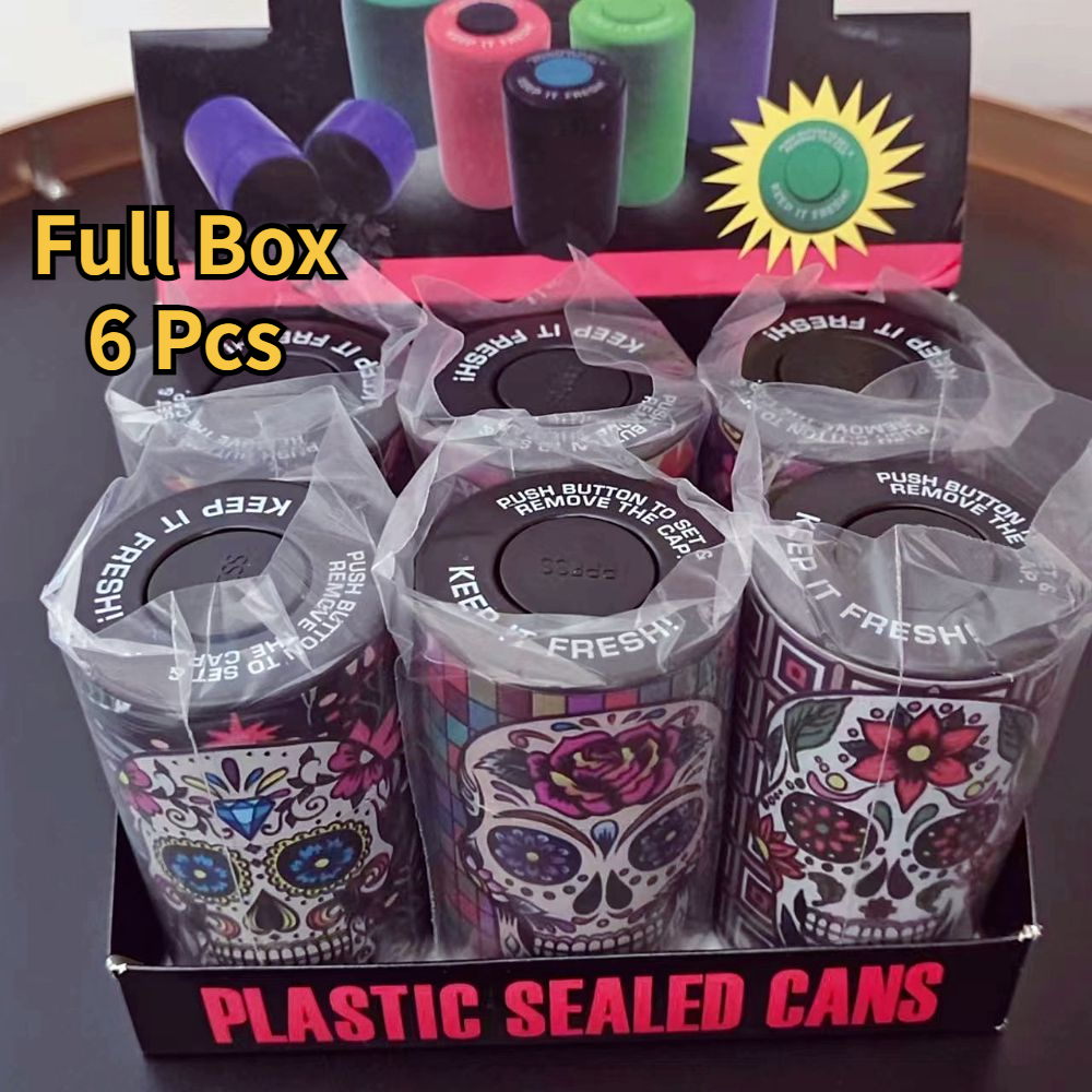 พร้อมส่ง (ขายส่ง!! ยกกล่อง 6 ชิ้น) Vacuum Herb Stash Jar กระปุกพลาสติก แบบสุญญากาศ สําหรับใส่สมุนไพร จํานวน 6 ชิ้น ต่อกล่อง
