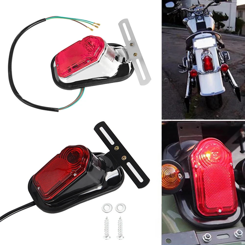 ไฟท้ายรถจักรยานยนต์ สําหรับ Harley Honda Bobber Chopper Yamaha Touring