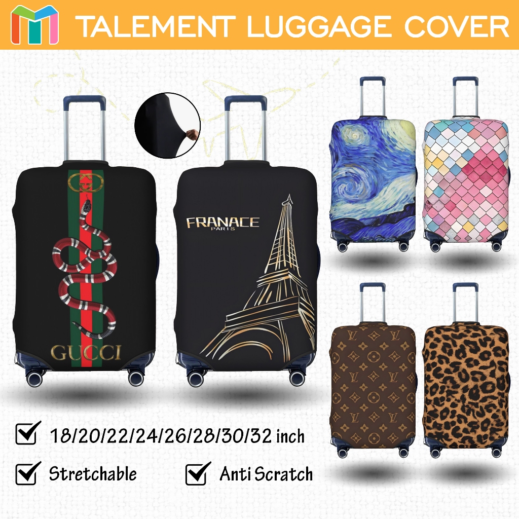 ผ้าคลุมกระเป๋าเดินทาง แบบยืดหยุ่น ป้องกันรอยขีดข่วน ป้องกันฝุ่น Luggage Cover 18 20 22 24 26 28 30 32 นิ้ว