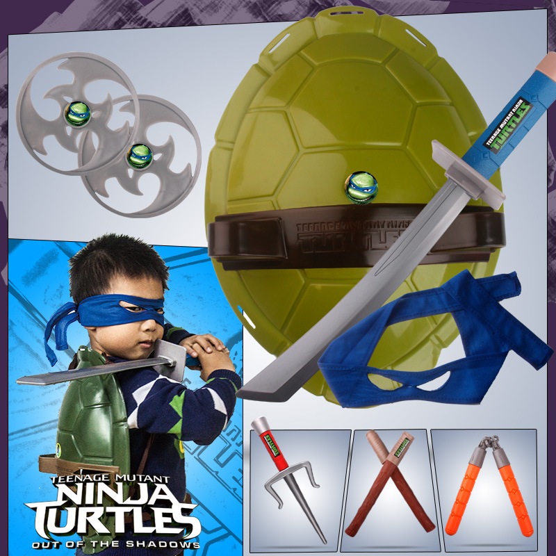 Hsctek ชุดคอสตูม Teenage Mutant Ninja Turtles Turtle Shell พร้อมกระเป๋าเป้และหน้ากาก สําหรับคอสเพลย์ ฮาโลวีน วันเกิด