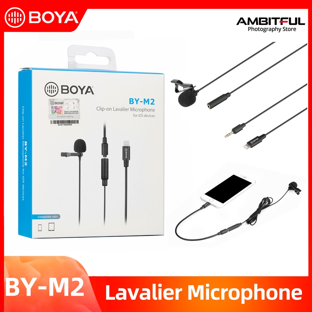 Boya M2 Boya Lavalier ไมโครโฟน 1Phone Dedicated Radio Microphone Live Recording Chest Microphone