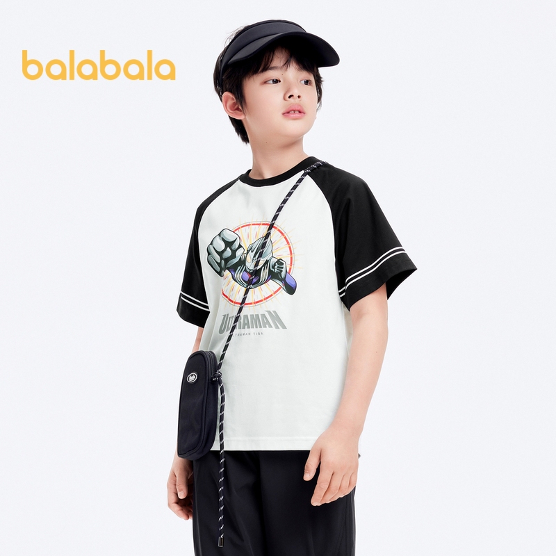 เสื้อยืดแขนสั้น Balabala แฟชั่นฤดูร้อน สําหรับเด็กผู้ชาย