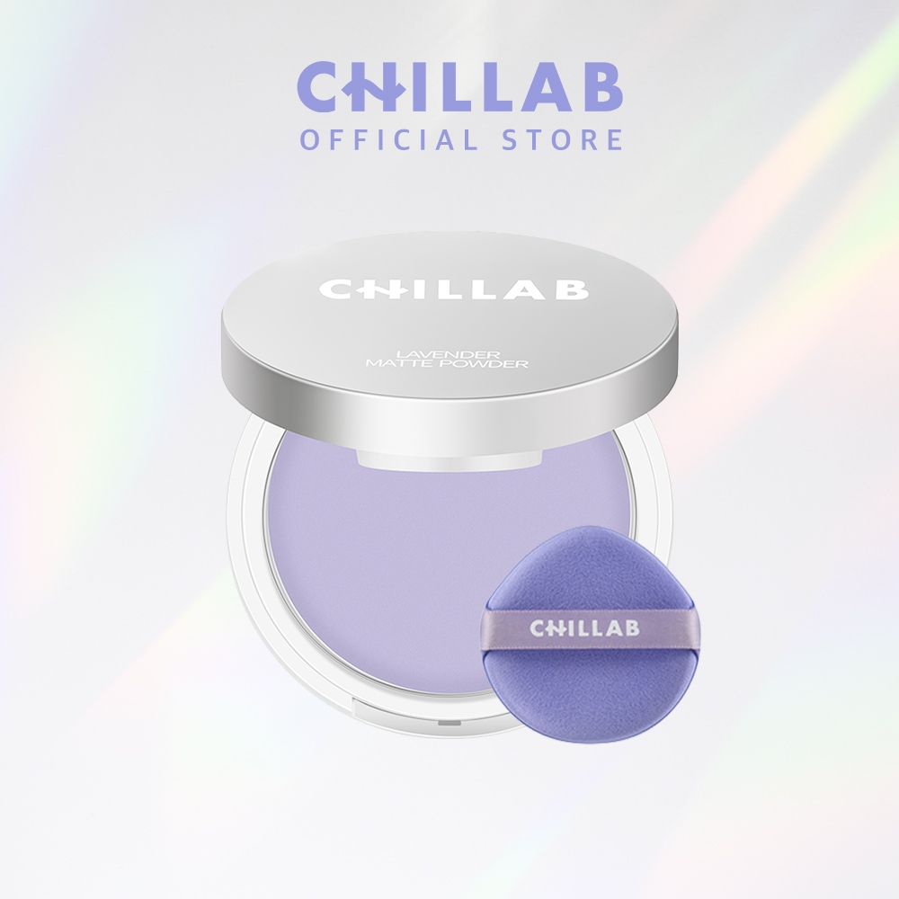 CHILLAB Lavender Matte Powder แป้งคุมมัน สีม่วงไร้ฝุ่น - กันเหงื่อไร้สี แป้งอัดแข็งช่วยเมคอัพติดทนยาวนนาน ไม่อุดตันผิวแพ้ง่ายใช้ได้ แถมพัฟ แป้งพัฟทาได้ทั้งผู้ชายผู้หญิง แป้งตลับ มีหน้าที่แบบแป้งฝุ่น