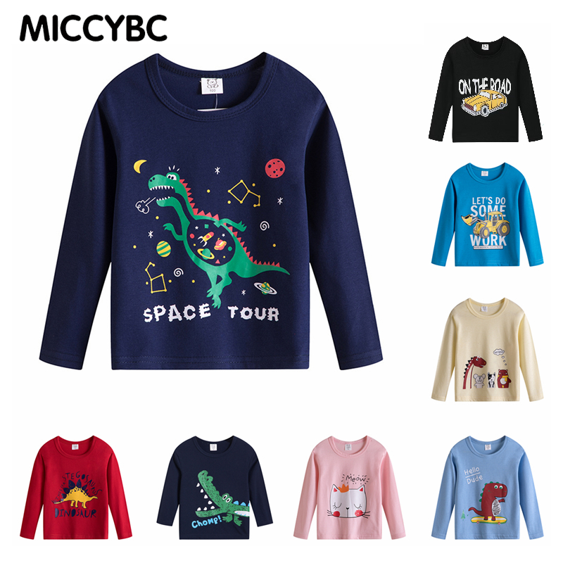 เสื้อยืดแขนยาวเด็ก เสื้อยืดแขนยาว ลายการ์ตูนน่ารัก สําหรับเด็กอายุ 3-8 ปี