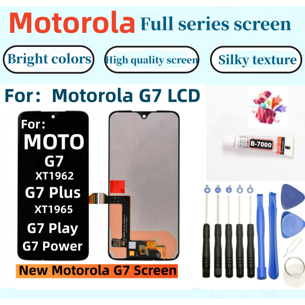 หน้าจอ Motorola ใหม่เหมาะสําหรับ Motorola G7 Plus LCD MOTO G7 Power G7 Play จอแสดงผล LCD Touch