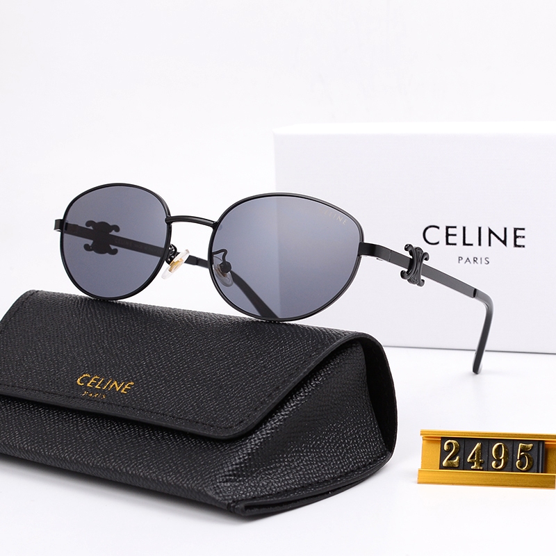 แว่นตากันแดด กรอบโลหะ ทรงวงรี คุณภาพสูง แฟชั่นเรโทร สําหรับผู้ชาย และผู้หญิง 2024 2495 - รูปที่ 3