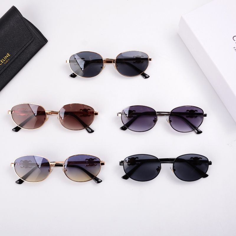 แว่นตากันแดด กรอบโลหะ ทรงวงรี คุณภาพสูง แฟชั่นเรโทร สําหรับผู้ชาย และผู้หญิง 2024 2495 - รูปที่ 5