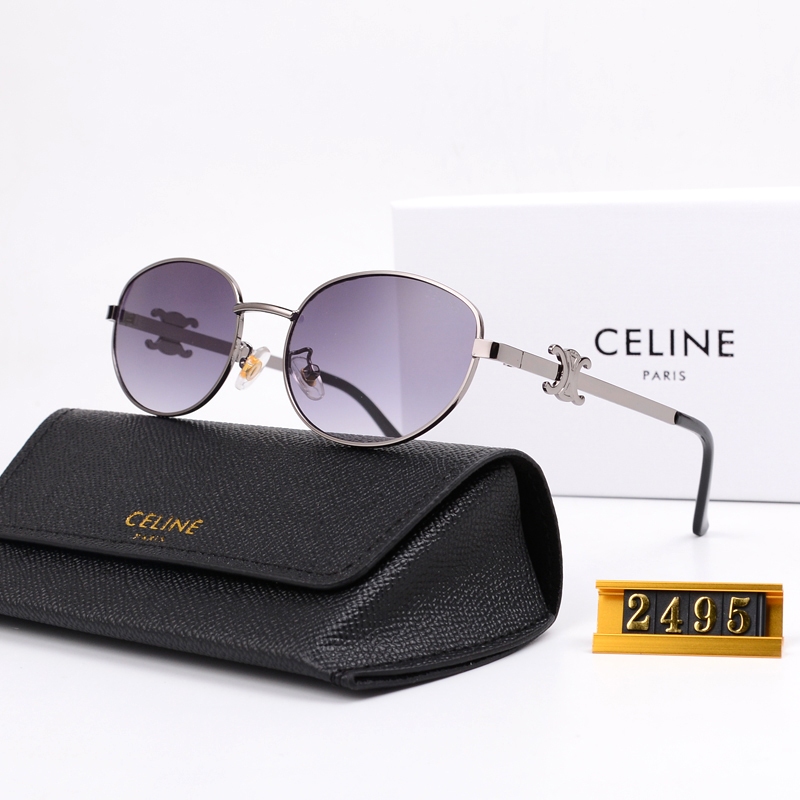 แว่นตากันแดด กรอบโลหะ ทรงวงรี คุณภาพสูง แฟชั่นเรโทร สําหรับผู้ชาย และผู้หญิง 2024 2495 - รูปที่ 4