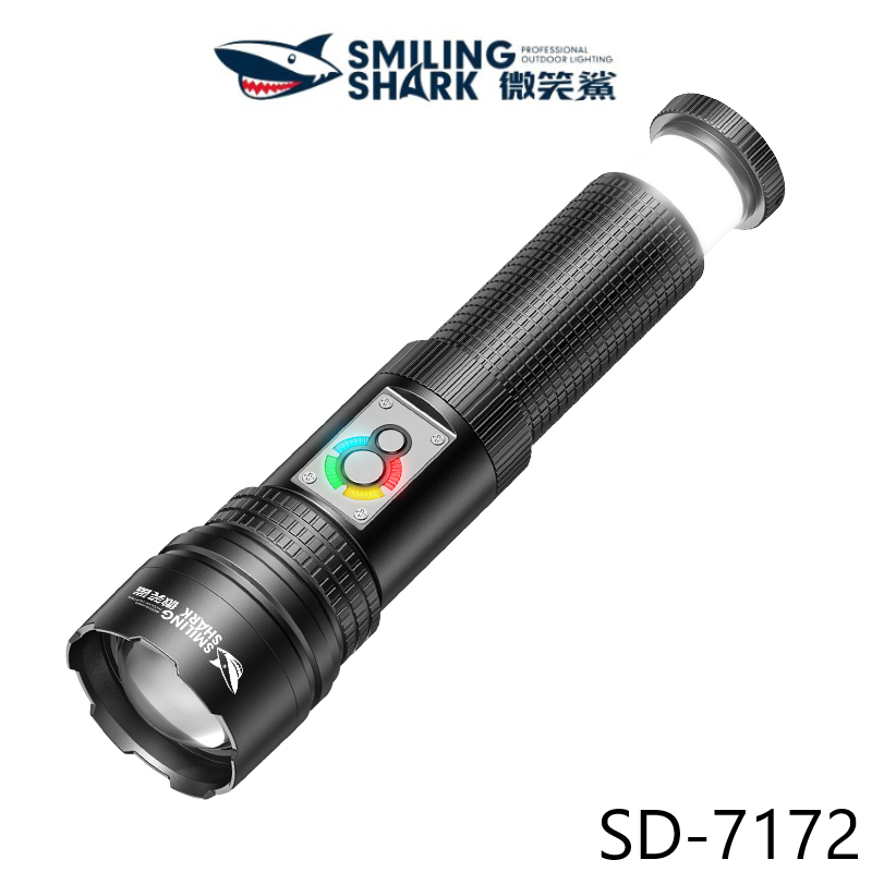 Smiling Shark SD7172 ไฟฉาย M80 LED ไฟฉายฉุกเฉิน USB ชาร์จไฟกันน้ําได้