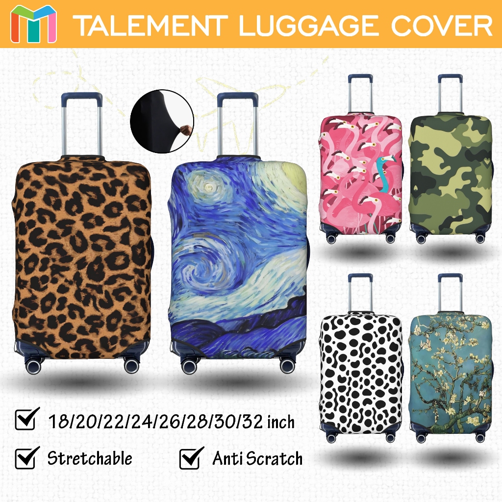 ผ้าคลุมกระเป๋าเดินทางแฟชั่น ยืดหยุ่น กันรอยขีดข่วน Fashion Luggage Cover 18 20 22 24 26 28 30 32 นิ้ว ZZ04