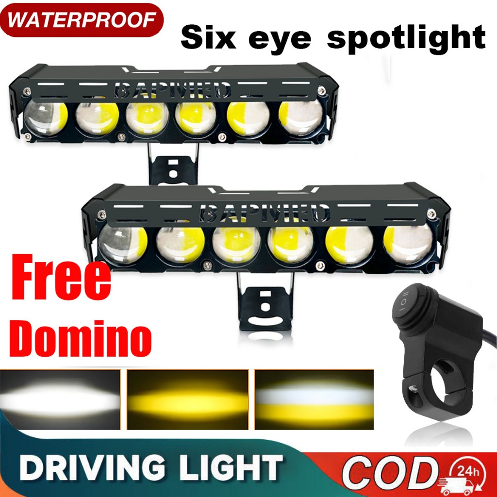 ไฟสปอตไลท์ 120w อัลลอย ขนาดเล็ก 2 ชิ้น พร้อมสวิตช์ไฟหน้า 3 ทาง สีขาว สีเหลือง กันน้ํา
