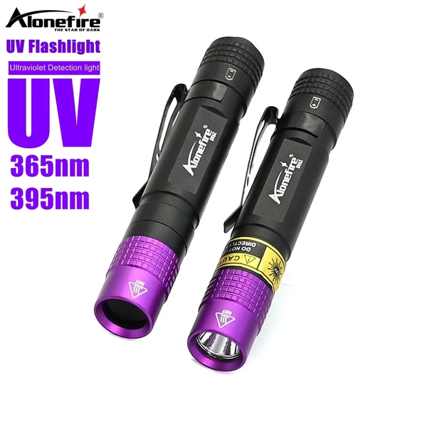 Alonefire SV62 365/395nm ไฟฉาย Uv อัลตราไวโอเลต ขนาดเล็ก มองไม่เห็น ตรวจจับคราบ สําหรับสัตว์เลี้ยง