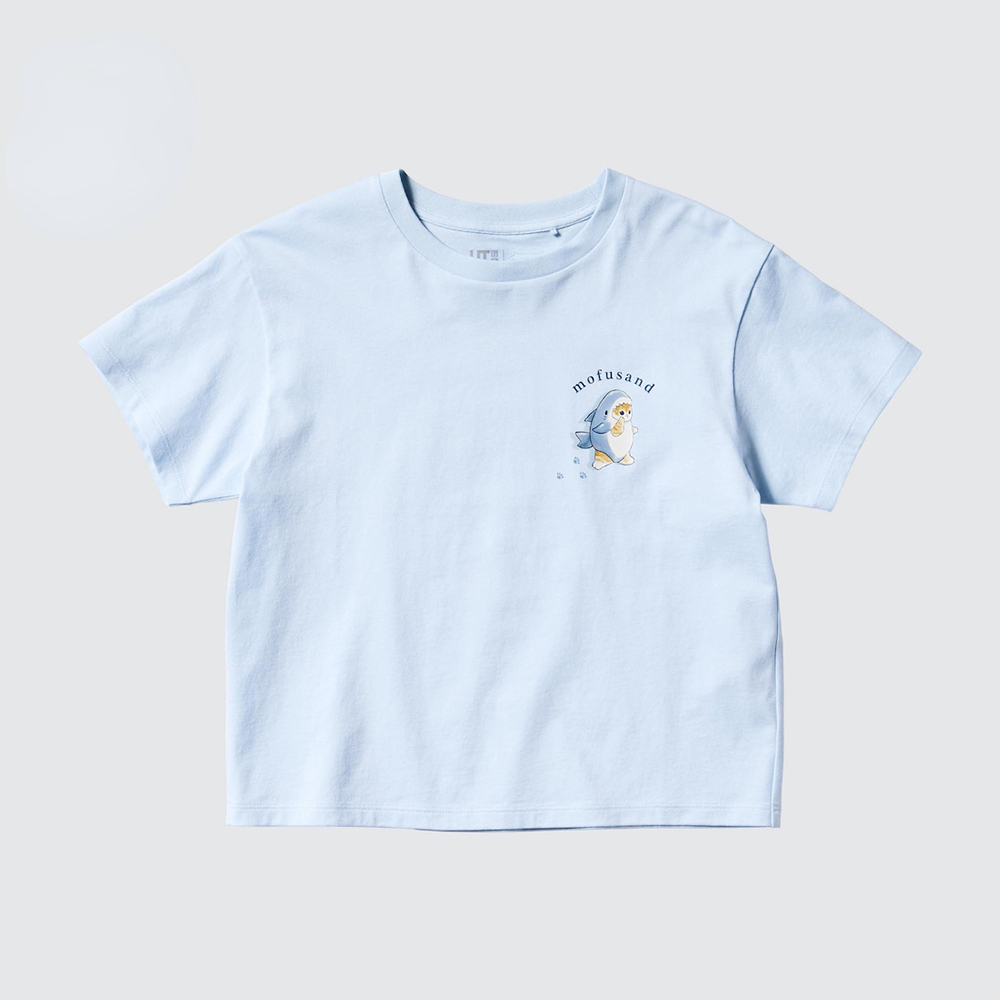 Uniqlo Unisex UT mofusand เสื้อยืดแขนสั้นพิมพ์ลายแมวน่ารักภาพประกอบ 24 ใหม่ 471289