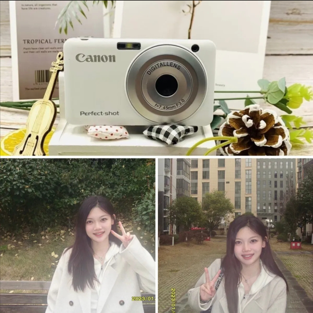 จัดส่งด่วน กล้องดิจิตอลแคมปัส CCD Canon พร้อมกล้องนักเรียนความละเอียดสูง 56 ล้านพิกเซลเดียวกัน 4K ระดับเริ่มต้นย้อนยุคการ์ดขนาดเล็กเดินทางใหม่