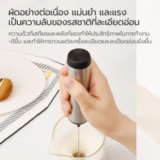 Cliton เครื ่ องตีฟองนมไฟฟ ้ าพร ้ อมขาตั ้ งที ่ มีประสิทธิภาพผสมเกรดอาหารวัสดุเครื ่ องปั ่ นขนาดเล ็ กสําหรับกาแฟ Frappe Latte Matcha ช ็ อกโกแลตร ้ อน