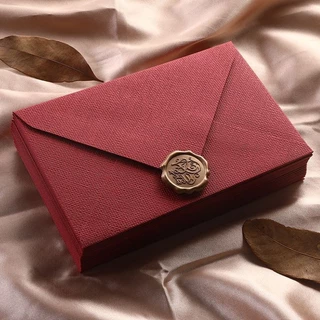 Vintage ผ้าลินินซองจดหมาย Retro Textured ซองจดหมายแสตมป์สติกเกอร์ Pure สี Letterhead DIY โปสการ์ดการ์ดอวยพรคริสต์มาสของขวัญปีใหม่ห่อการ์ดเชิญงานแต่งงานปก