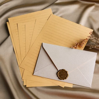 Vintage ผ้าลินินซองจดหมาย Retro Textured ซองจดหมายแสตมป์สติกเกอร์ Pure สี Letterhead DIY โปสการ์ดการ์ดอวยพรคริสต์มาสของขวัญปีใหม่ห่อการ์ดเชิญงานแต่งงานปก