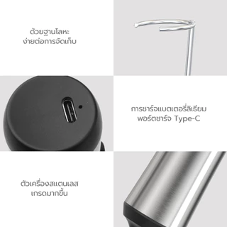 Cliton เครื ่ องตีฟองนมไฟฟ ้ าพร ้ อมขาตั ้ งที ่ มีประสิทธิภาพผสมเกรดอาหารวัสดุเครื ่ องปั ่ นขนาดเล ็ กสําหรับกาแฟ Frappe Latte Matcha ช ็ อกโกแลตร ้ อน