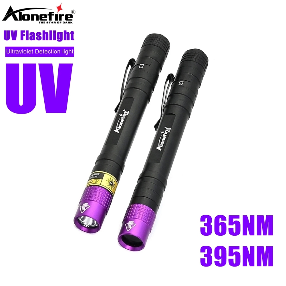 Alonefire SV64 ปากกาไฟฉาย UV 395nm/365nm แสงสีดํา สัตว์เลี้ยง สุนัข แมว คราบปัสสาวะ Ore Money ที่มองไม่เห็น Ink Marker Detection Lamp Led Torch
