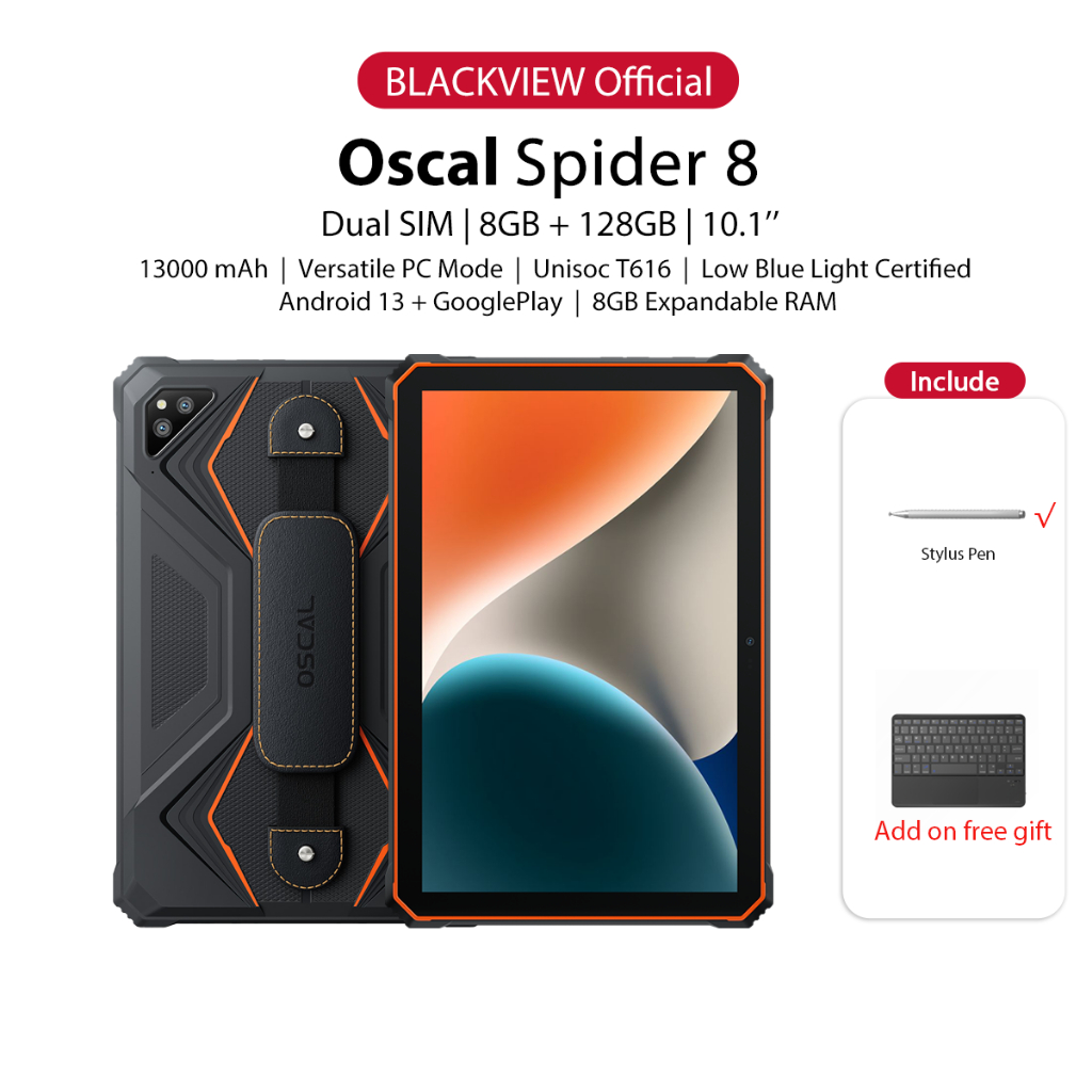 Blackview Oscal Spider 8 แท็บเล็ต ทนทาน (10.1 นิ้ว / 8GB + 128GB)