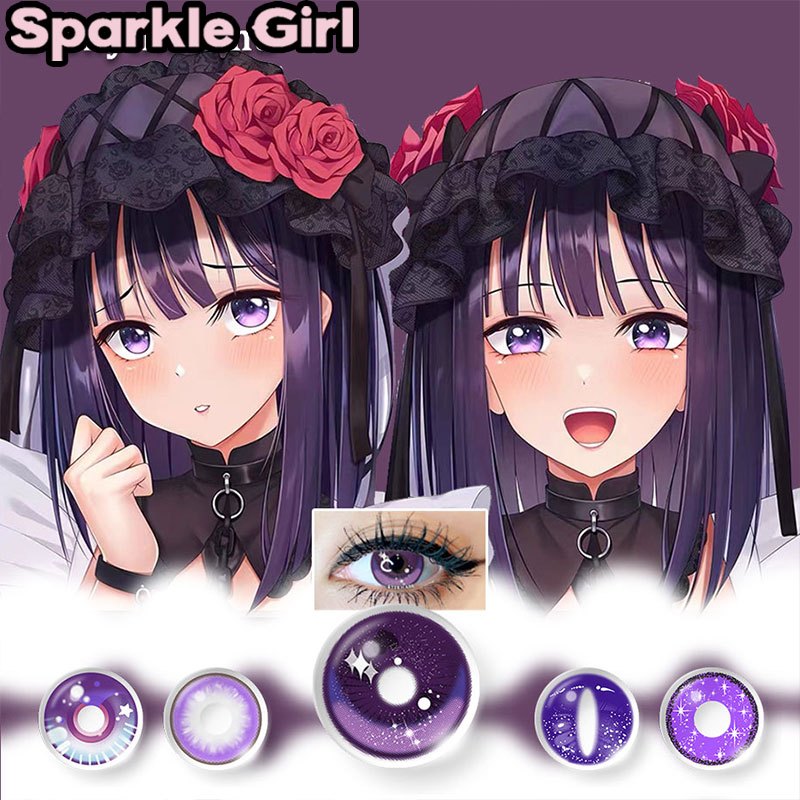 SparkleGirl🎀 (COD) พร้อมส่งจากไทย สีม่วง คอนแทคเลนส์ คอสเพลย์ คอนแทคเลนส์สี Marin Violet ตาใส