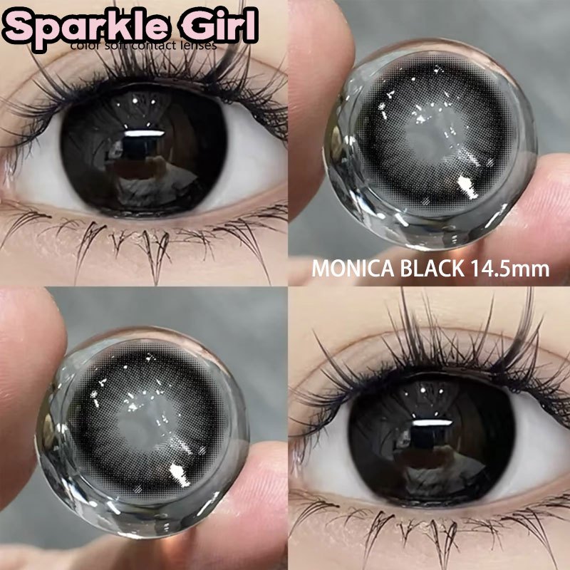 SparkleGirl คอนแทคเลนส์สี สีธรรมชาติ 2ชิ้น 14.5mm บิ๊กอาย เทา น้ำตาล น้ำเงิน