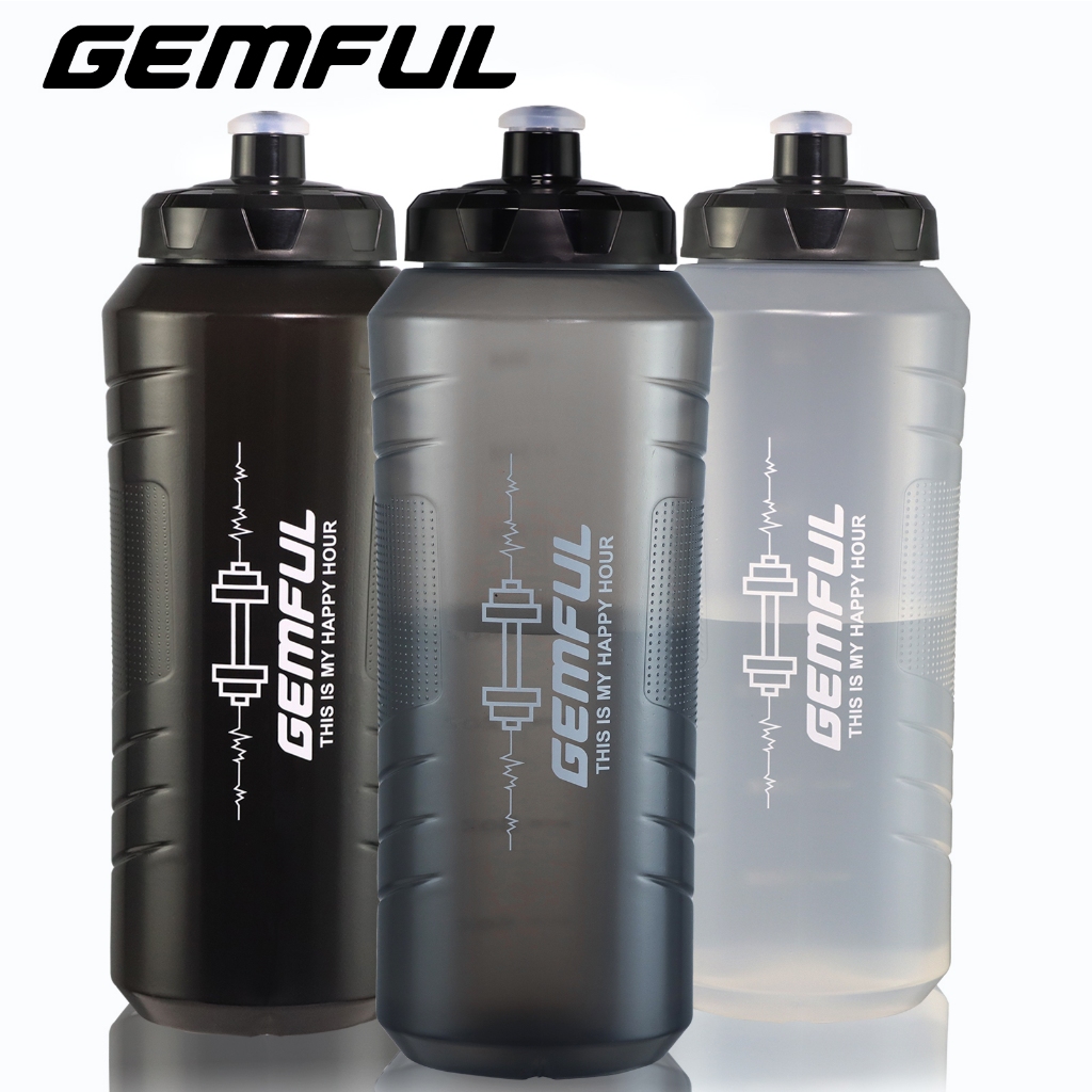GEMFUL 1L ขวดน้ํากีฬาบีบ Leakproof BPA-Free ขวดน้ําดื่มสําหรับวิ่งขี่จักรยาน