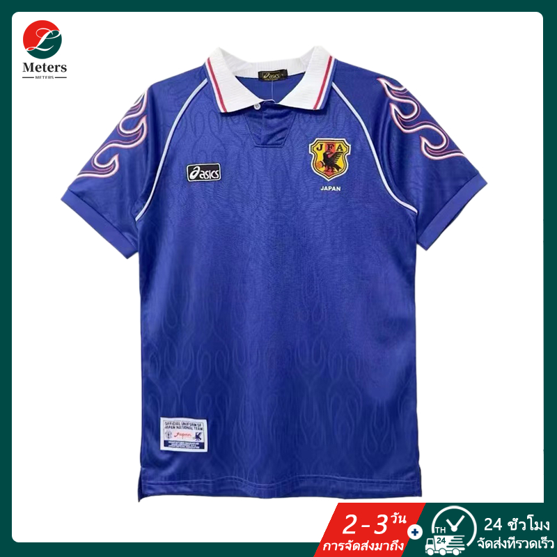 เสื้อกีฬาแขนสั้น ลายทีมชาติฟุตบอลญี่ปุ่น 1998 ไซซ์ S-XXL