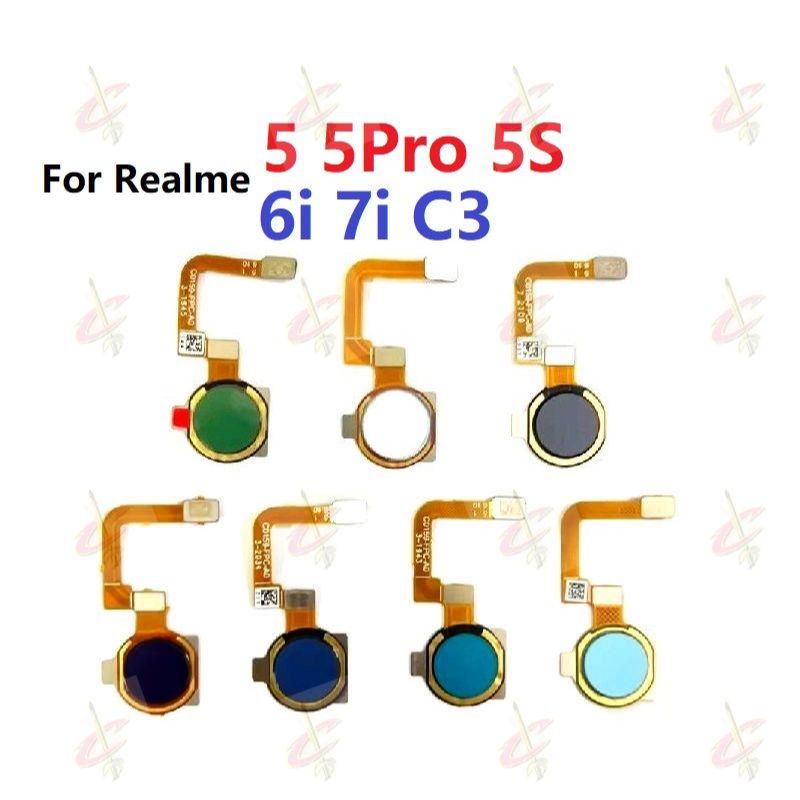 ลายนิ้วมือ แพรปุ่มโฮมสแกนนิ้ว ( Finger ) สําหรับ Realme 5 Pro 5S C3 5i 6i 7i
