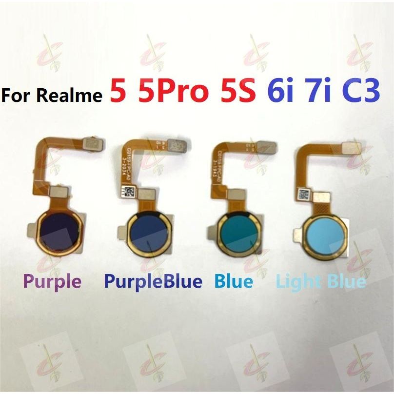 ลายนิ้วมือ แพรปุ่มโฮมสแกนนิ้ว ( Finger ) สําหรับ Realme 5 Pro 5S C3 5i 6i 7i