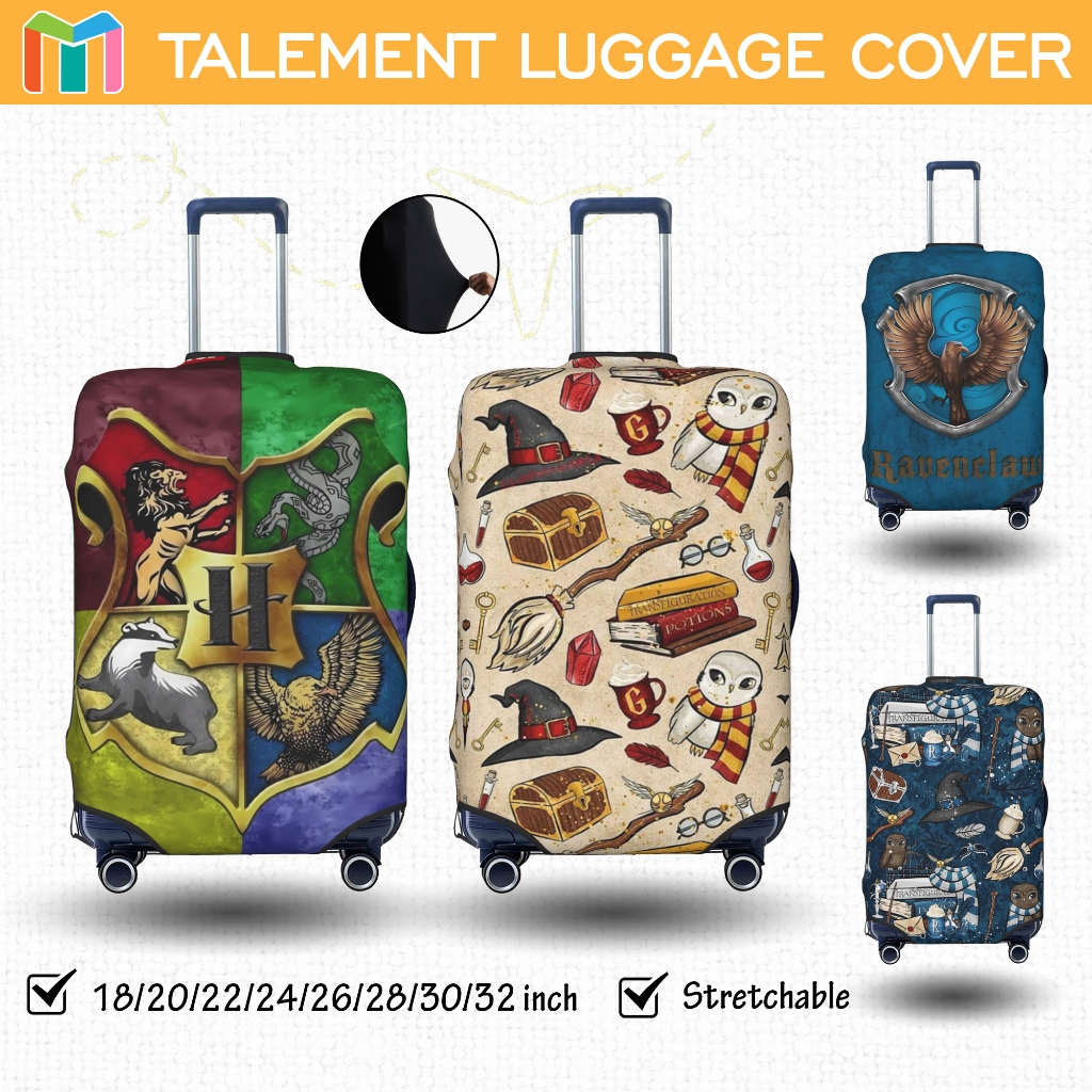 ผ้าคลุมกระเป๋าเดินทาง แบบยืดหยุ่น ป้องกันรอยขีดข่วน ลายการ์ตูนอนิเมะ Harry P Luggage Cover 18 20 22 24 26 28 30 32 นิ้ว