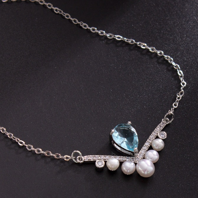 เครื่องประดับ สร้อยคอ จี้แหวนมุกน้ําจืดธรรมชาติ หรูหรา สําหรับผู้หญิง - รูปที่ 5