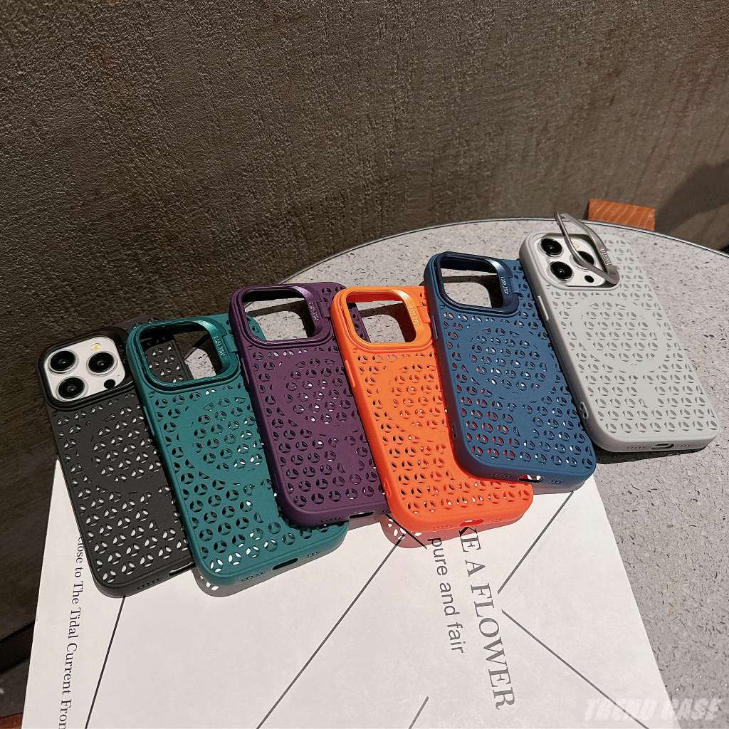 เคสกระจายความร้อนสําหรับ ไอโฟน 11 12 13 15 14 16 มือโปร สูงสุด แม่เหล็กสีบริสุทธิ์ระบายอากาศฮาร์ดกันกระแทกปก